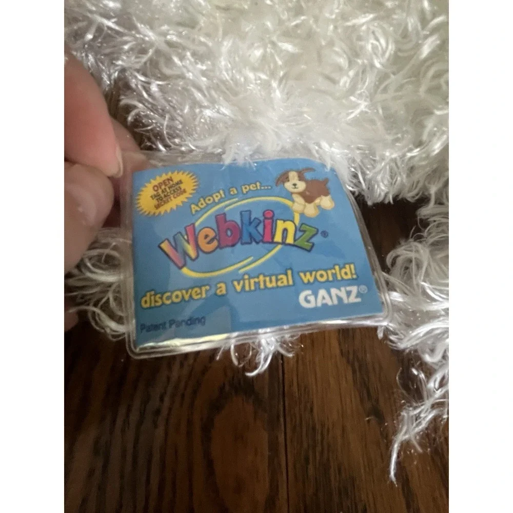 Webkinz White Terrier Code Tags Sealed Unused White Furry Fuzzy Puppy Dog Plush‎